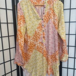 Olivaceous Colorful Boho Vibe Top Small